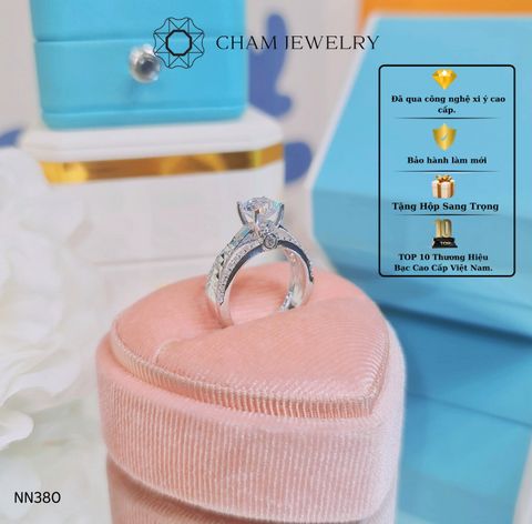 Nhẫn NN380 CHAM JEWELRY, Chủ 6.5mm (Barcode TNN1206).