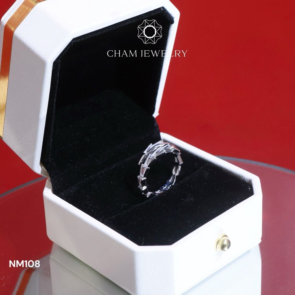 Nhẫn NM108 CHAM JEWELRY, Nhẫn Rắn Full Đá (Barcode TVB309N-CN107554).