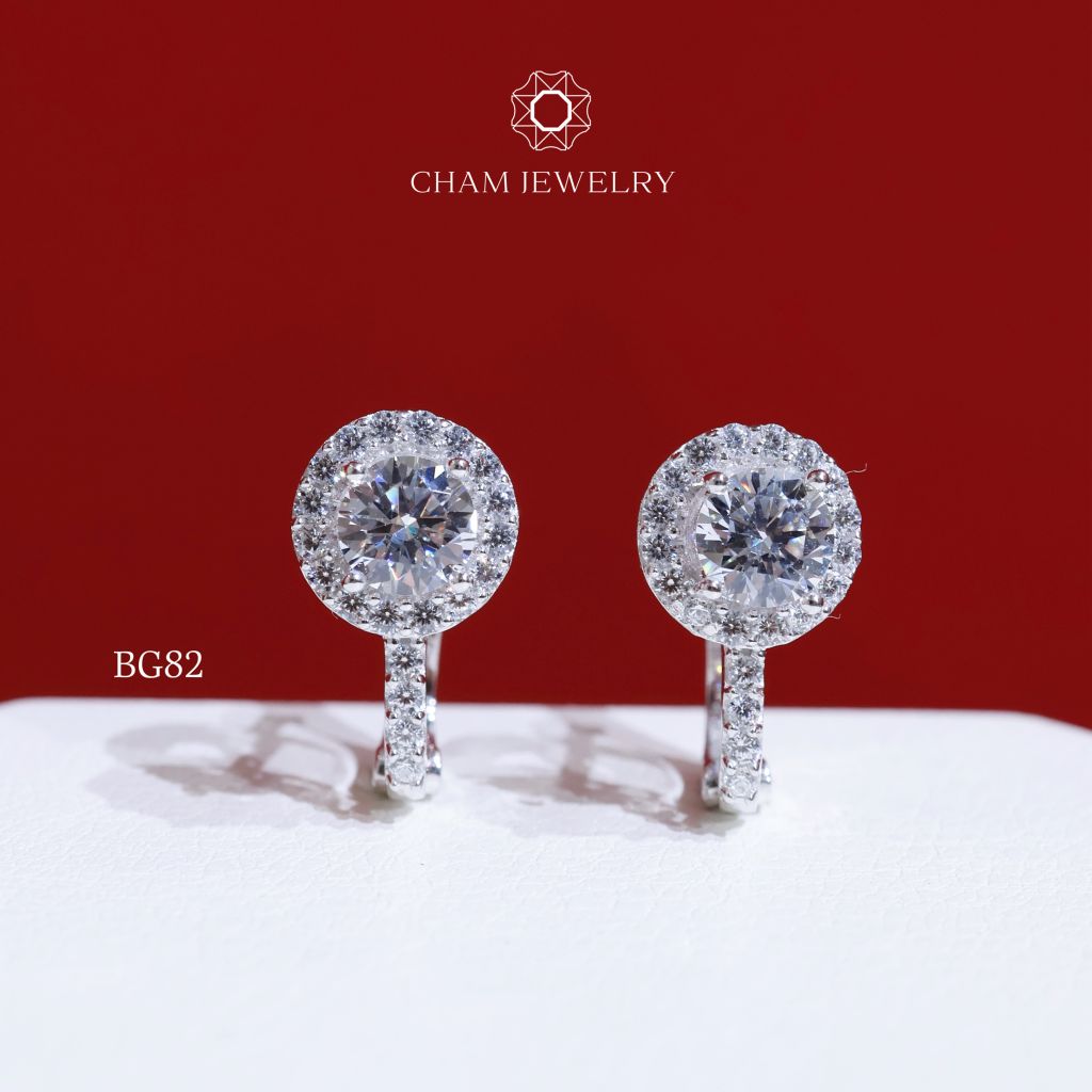 Hoa Tai CHAM JEWELRY BG82, Chủ 5.5mm ( Barcode TBG104).