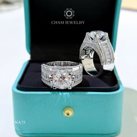 Nhẫn Nam NA75 CHAM JEWELRY, Chủ 10mm (Barcode CN7608).