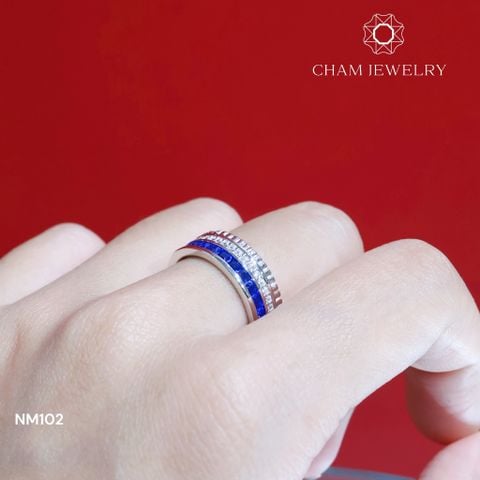 Nhẫn NM102 CHAM JEWELRY, Bản 6.5mm
