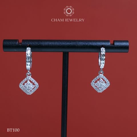 Hoa Tai BT100 CHAM JEWELRY, Chủ 9.5mm (Barcode TBT773).