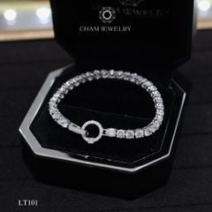 Lắc Tay LT101 CHAM JEWELRY, Tenis Full Đá 4.0mm Khóa Tròn ( Barcode TLT1133).