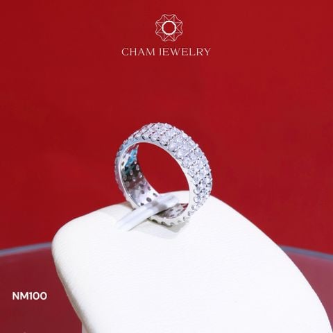 Nhẫn NM100 CHAM JEWELRY, Bản 6.0mm