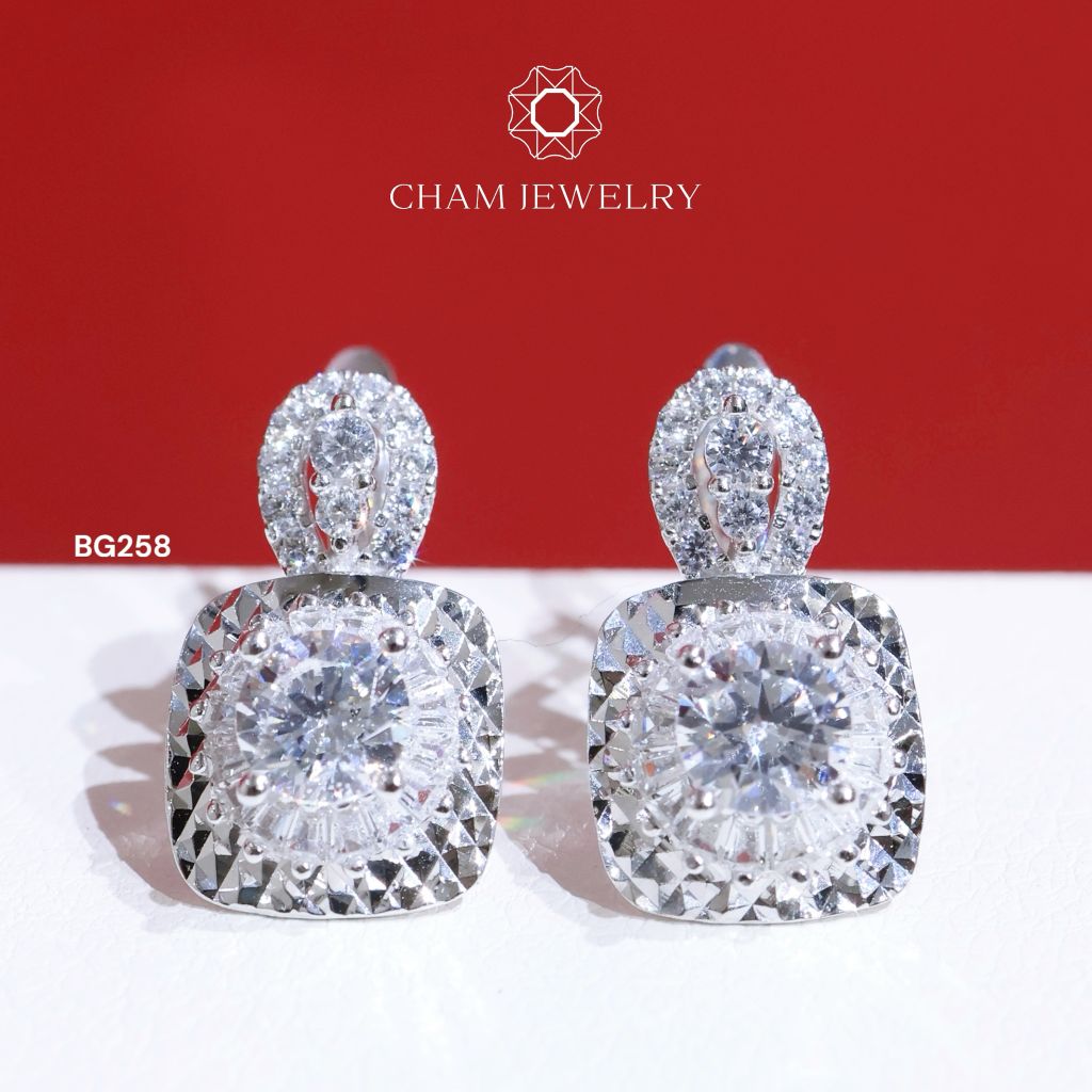 Hoa Tai BG258 CHAM JEWELRY, Chủ 5.0mm (Barcode TBG636).