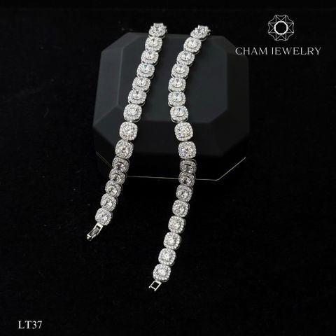 Lắc Tay CHAM JEWELRY LT37, Lắc Xoàn Vuông ( Barcode TLT834 ).