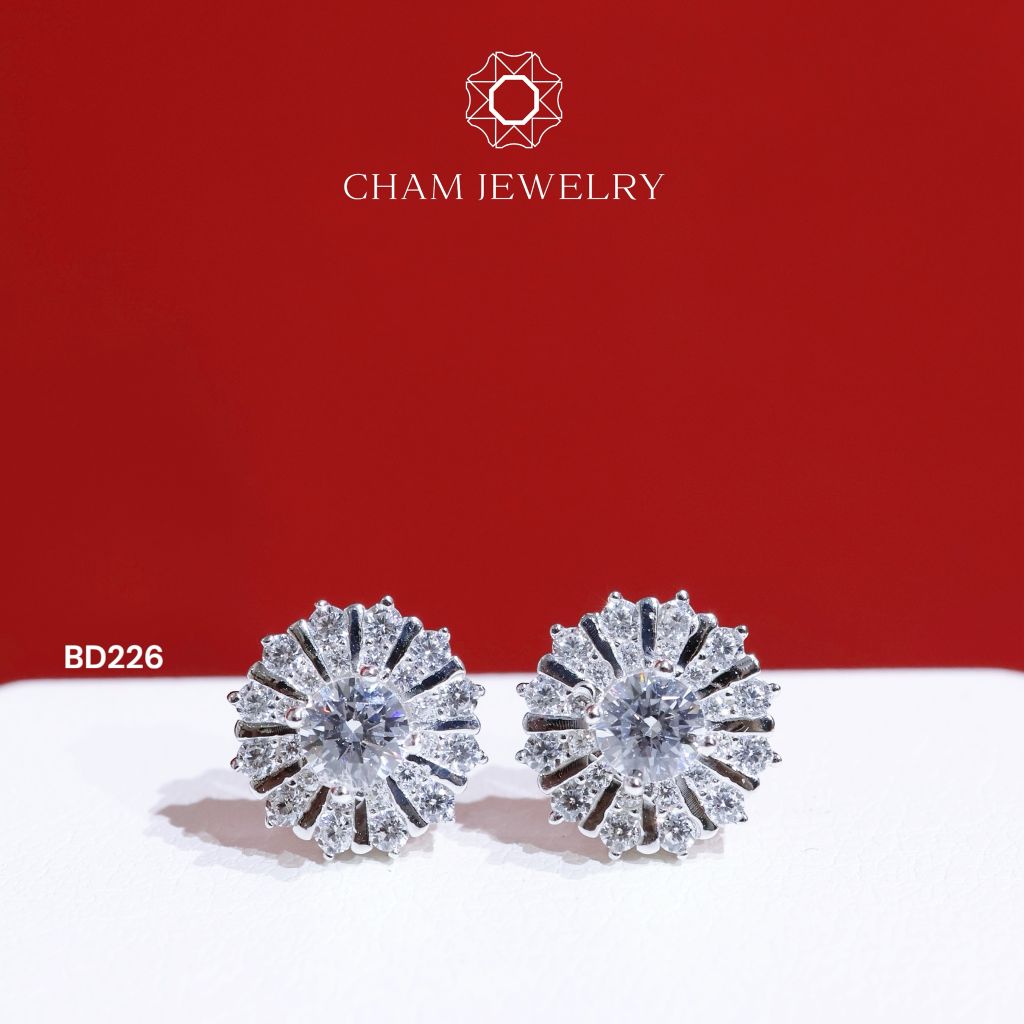 Hoa Tai BD226 CHAM JEWELRY, Chủ 4.5mm (Barcode TBD1223).
