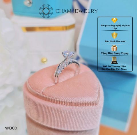 Nhẫn NN300 CHAM JEWELRY, Xoàn Newzealand 6.5mm( Barcode TNN1179).