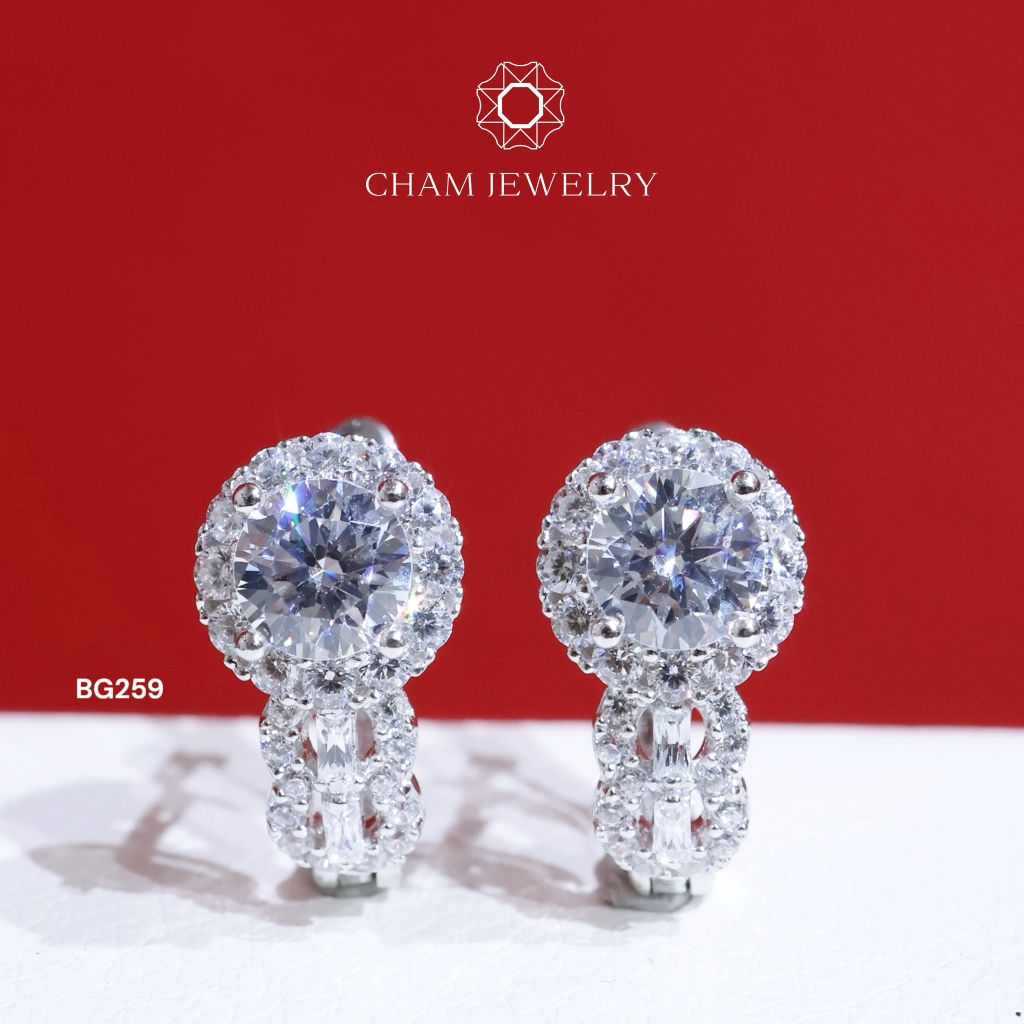 Hoa Tai BG259 CHAM JEWELRY, Chủ 5.0mm (Barcode TBG922).