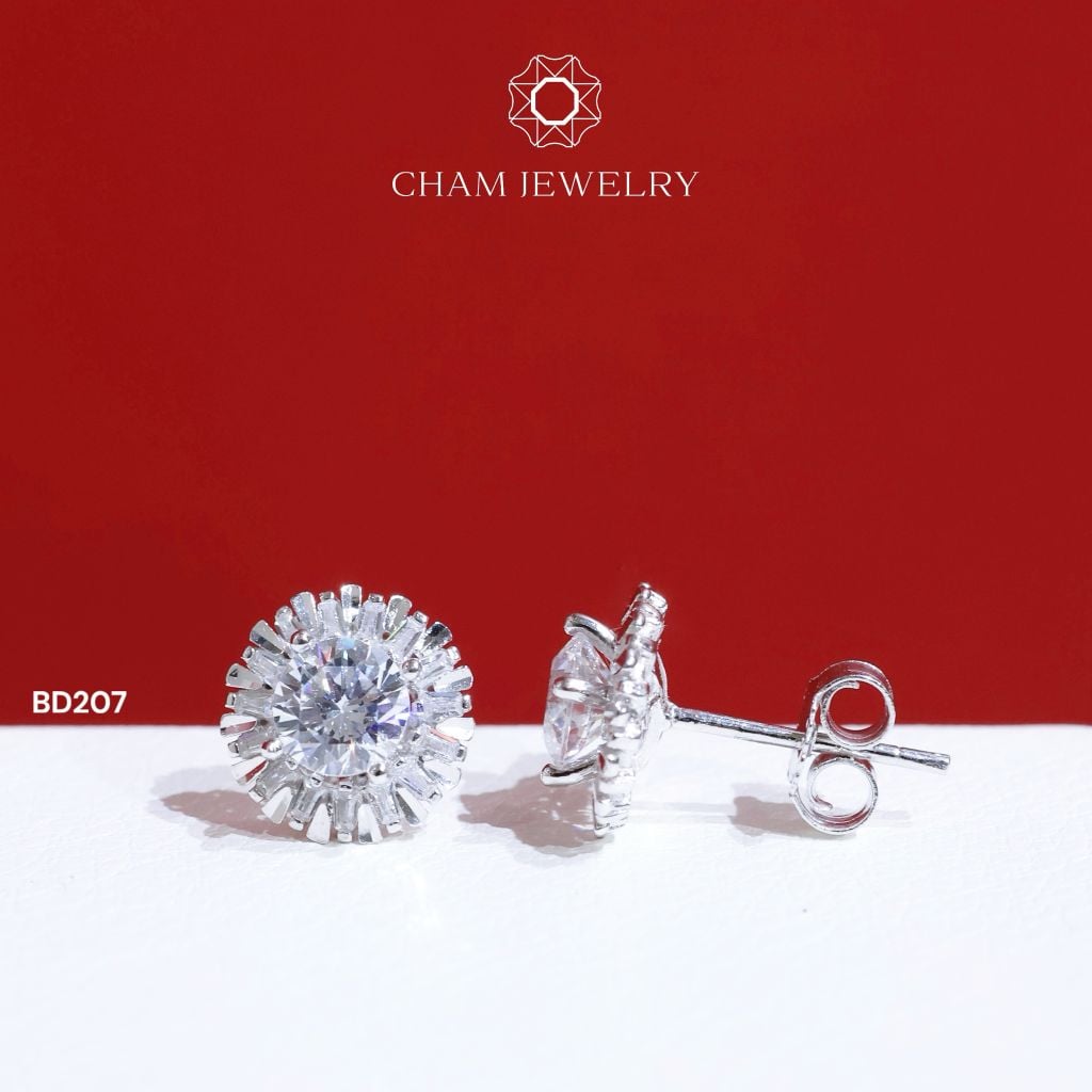 Hoa Tai BD207 CHAM JEWELRY , Chủ 5.0mm (Barcode TBD1178).