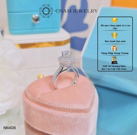 Nhẫn NN408 CHAM JEWELRY, Chủ 6.0mm (Barcode CN5951).
