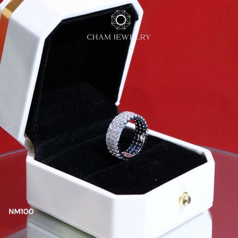 Nhẫn NM100 CHAM JEWELRY, Bản 6.0mm