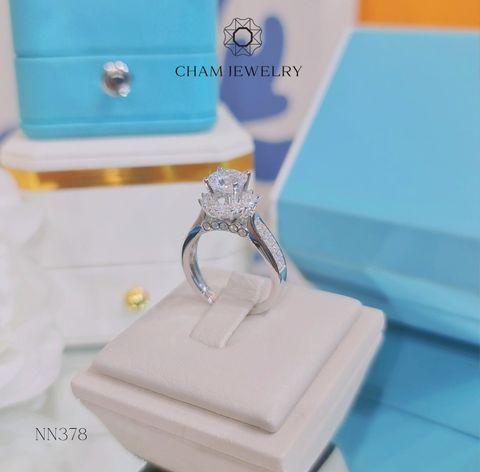 Nhẫn NN378 CHAM JEWELRY, Chủ 6.5mm (Barcode TNN1115).