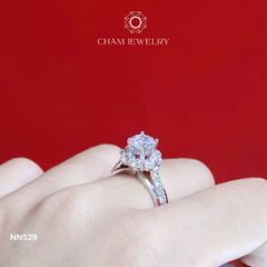 Nhẫn Nữ NN529 CHAM JEWELRY, Chủ 6.5mm (Barcode TNN1492).