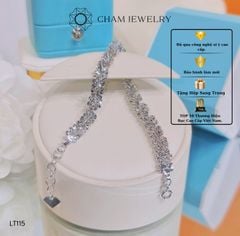 Lắc Tay CHAM JEWELRY LT115, Lắc Xoắn Hoa Mai 6.5mm (Barcode TLBC643).