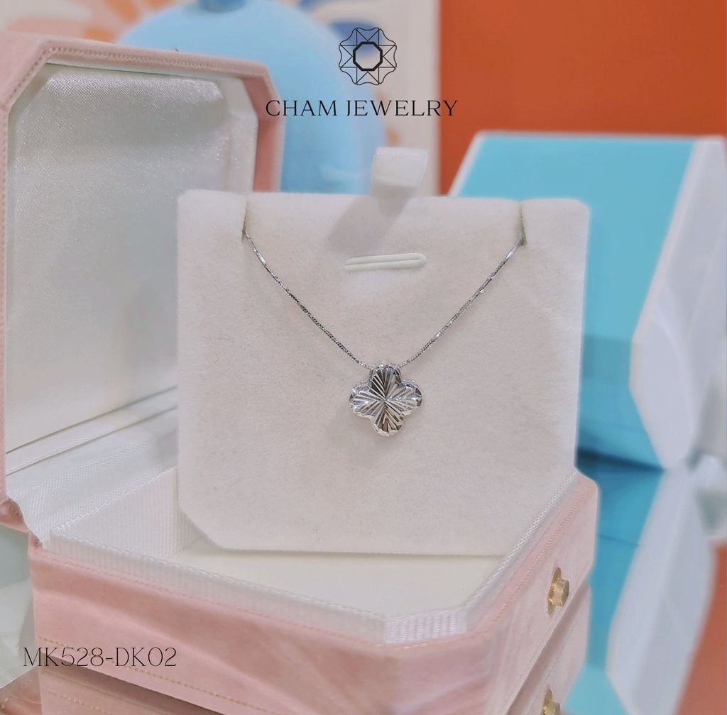 Dây Chuyền MK528-DK02 45cm CHAM JEWELRY, Cỏ 4 Lá 12mm.