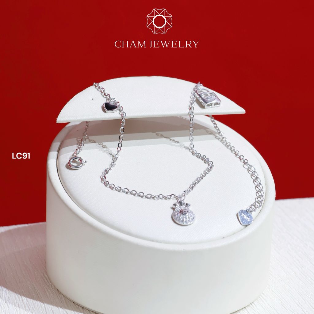 Lắc Chân LC91 CHAM JEWELRY, Lắc Túi Tiền Free Size (Barcode TLC460).