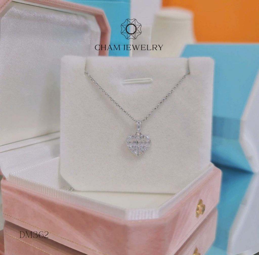 Dây Chuyền MK362-DK98 45cm CHAM JEWELRY, Mặt Trái Tim.