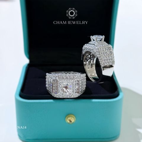 Nhẫn Nam NA14 CHAM JEWELRY, Viên Chủ 7.0mm (Barcode TNNA343).