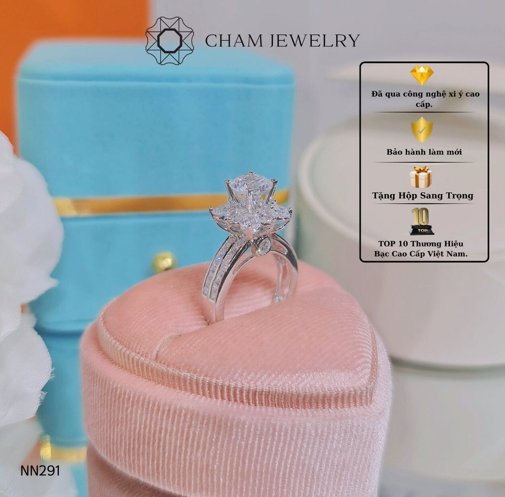 Nhẫn NN291 CHAM JEWELRY, Chủ 7.0mm ( Barcode TNN1096).