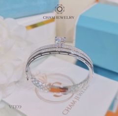 Vòng Tay CHAM JEWELRY VT109, Vòng Xoàn 1 Hột (Barcode CV6208).