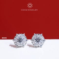 Hoa Tai BD213 CHAM JEWELRY , Chủ 4.0mm (Barcode TBD1174).