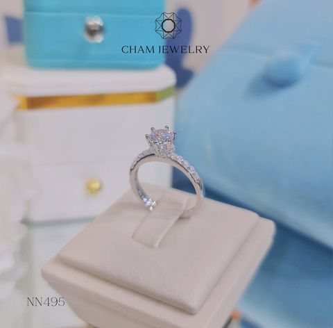 Nhẫn Nữ NN495 CHAM JEWELRY, Chủ 5.5mm (Barcode TNN1353).