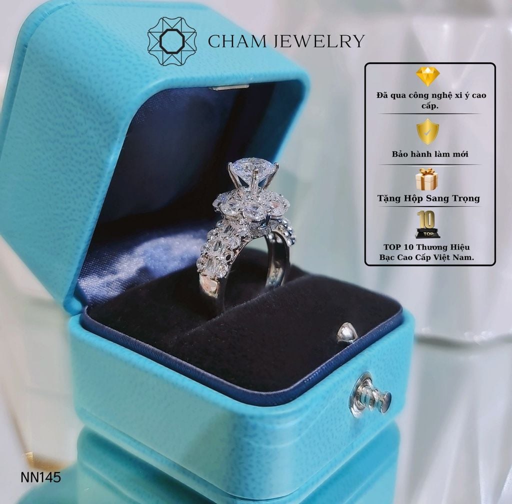 Nhẫn NN145 CHAM JEWELRY, Chủ 7.0mm (Barcode TNN811)