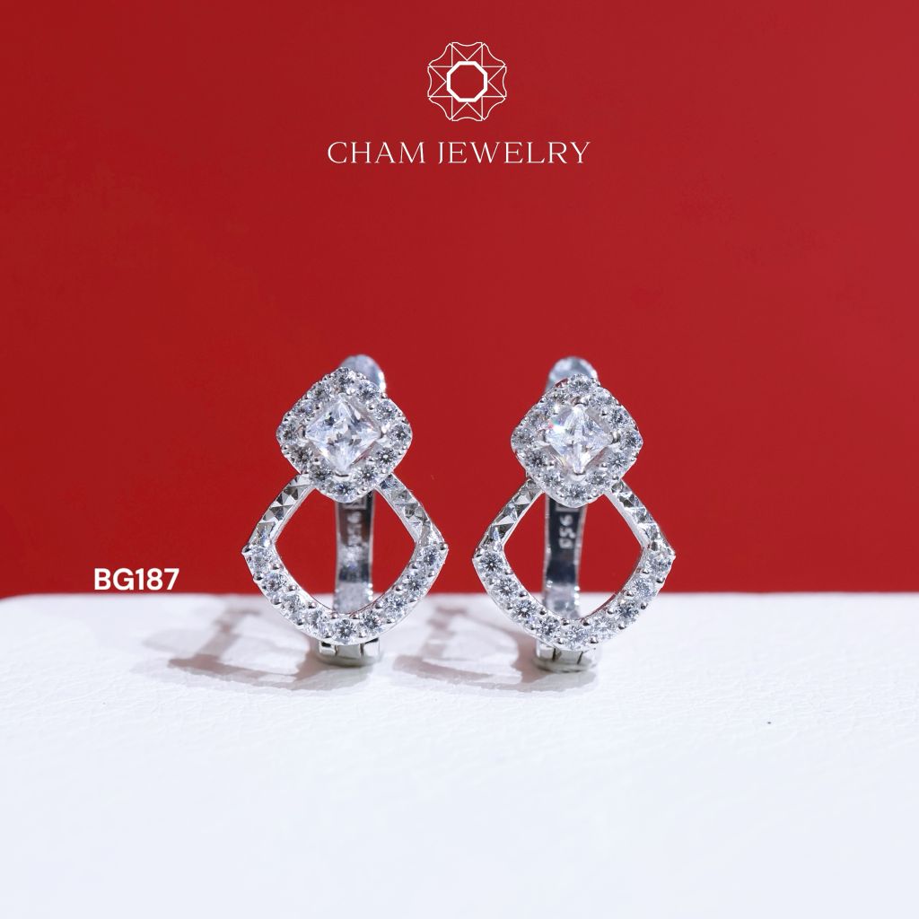 Hoa Tai CHAM JEWELRY BG187, Chủ 2.0mm (Barcode TBG0737).