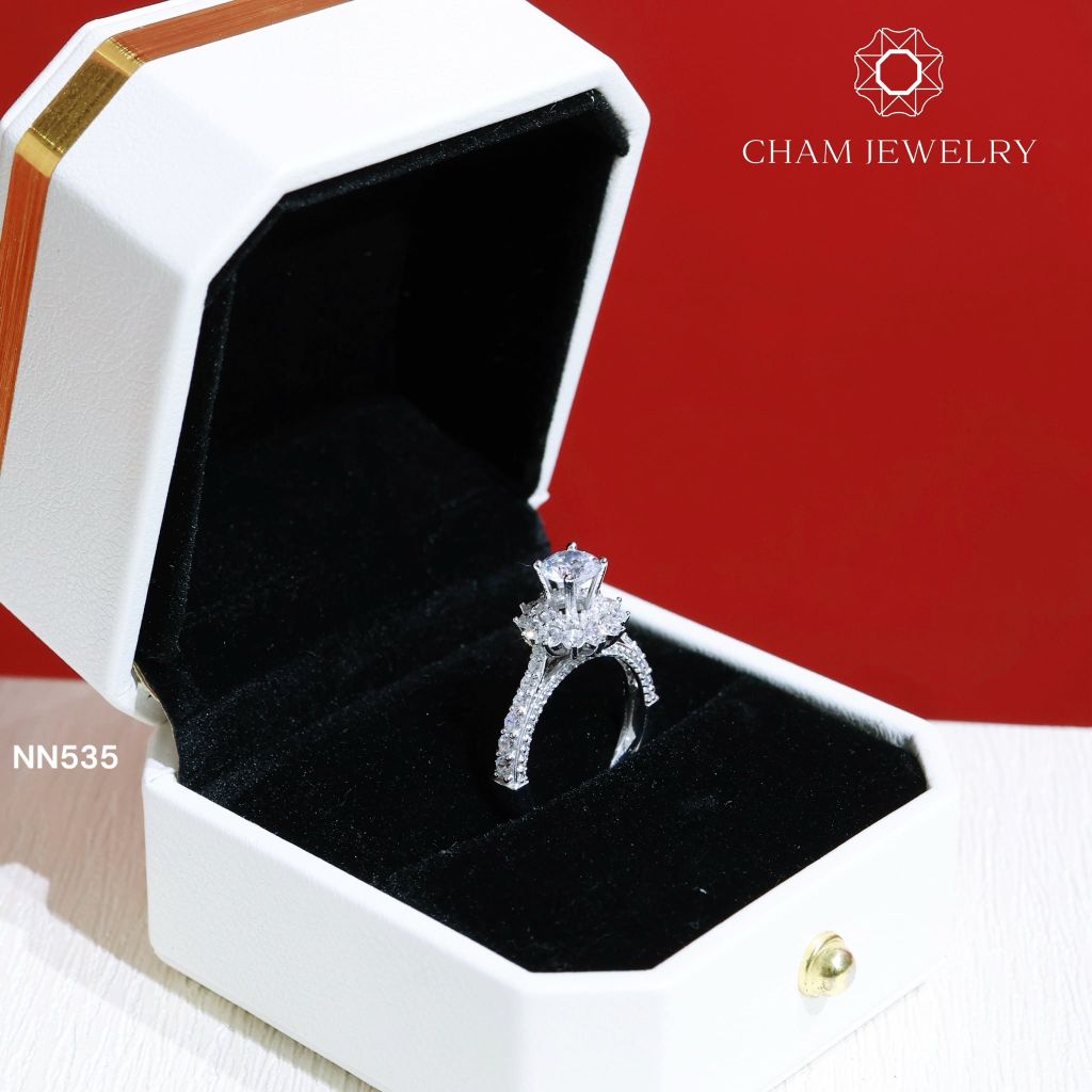Nhẫn Nữ NN535 CHAM JEWELRY, Chủ 5.5mm (Barcode TNN1500)