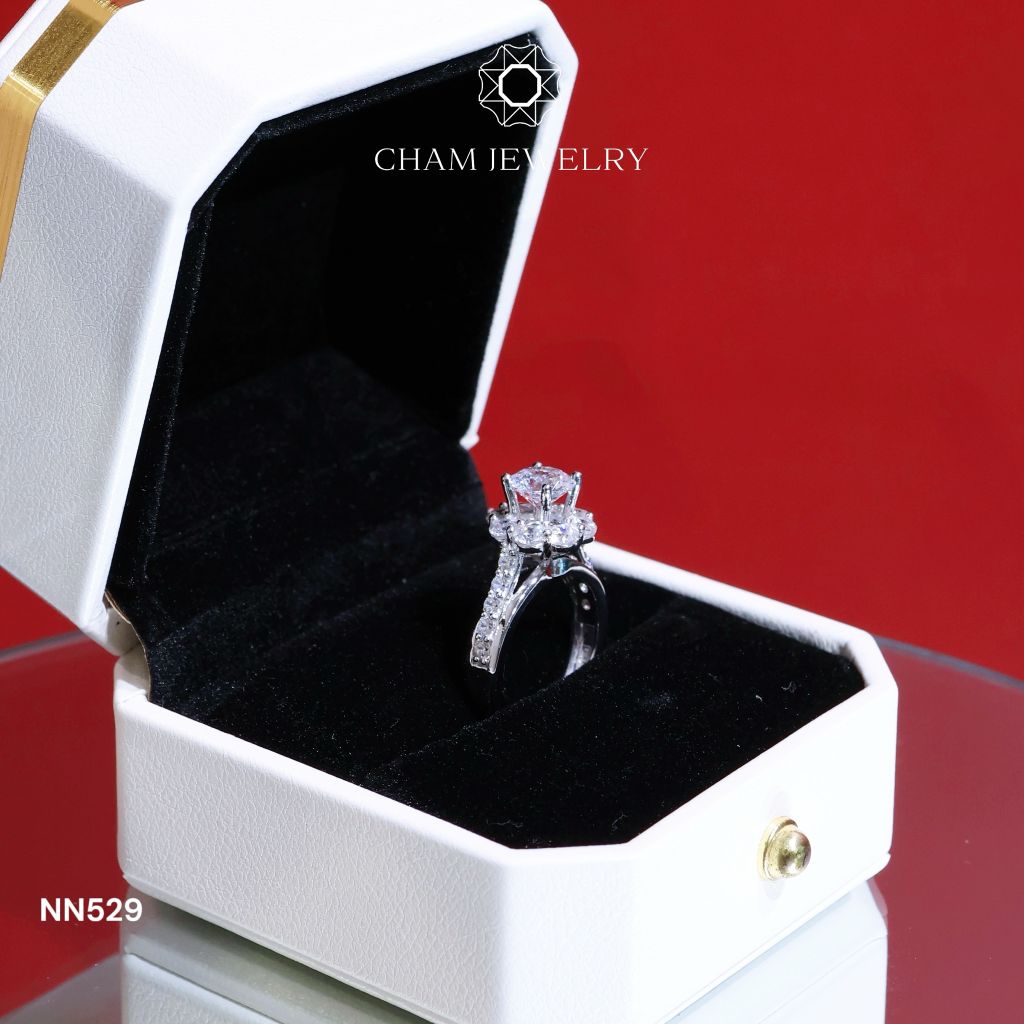 Nhẫn Nữ NN529 CHAM JEWELRY, Chủ 6.5mm (Barcode TNN1492).