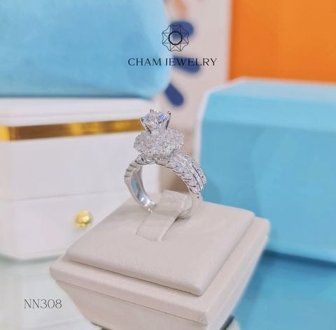 Nhẫn NN308 CHAM JEWELRY, Chủ 6.0mm (Barcode TNN1016).