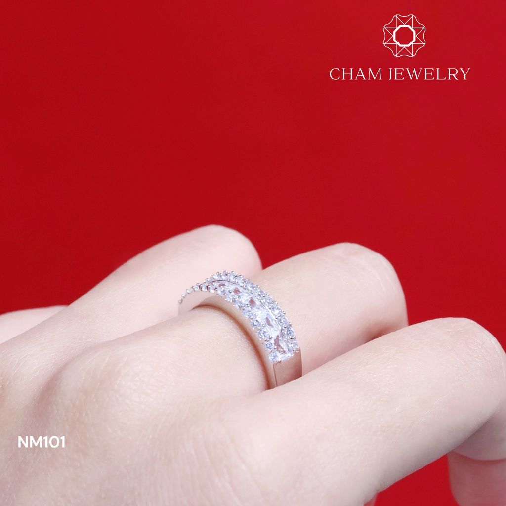 Nhẫn NM101 CHAM JEWELRY, Bản 5.0mm