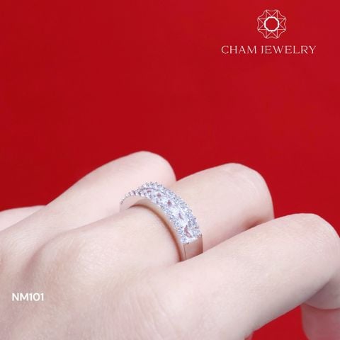 Nhẫn NM101 CHAM JEWELRY, Bản 5.0mm