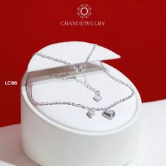 Lắc Chân LC96 CHAM JEWELRY, Lắc Tim Free Size (Barcode TLC464).