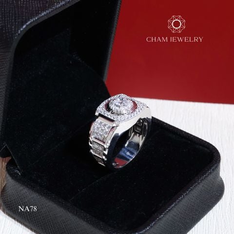 Nhẫn Nam NA78 CHAM JEWELRY, Chủ 4.5mm (Barcode CN5518).