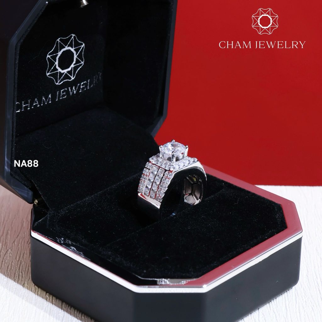 Nhẫn Nam NA88 CHAM JEWELRY, Chủ 7.5mm (Barcode TNNA405).