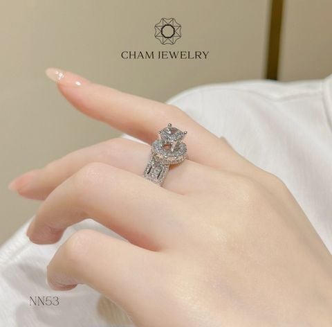 Nhẫn CHAM JEWELRY NN53, HaLo Tròn Newzealand 7mm (Barcode TNN0906).