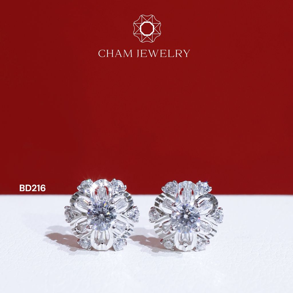 Hoa Tai BD216 CHAM JEWELRY, Chủ 3.5mm (Barcode TBD1202).