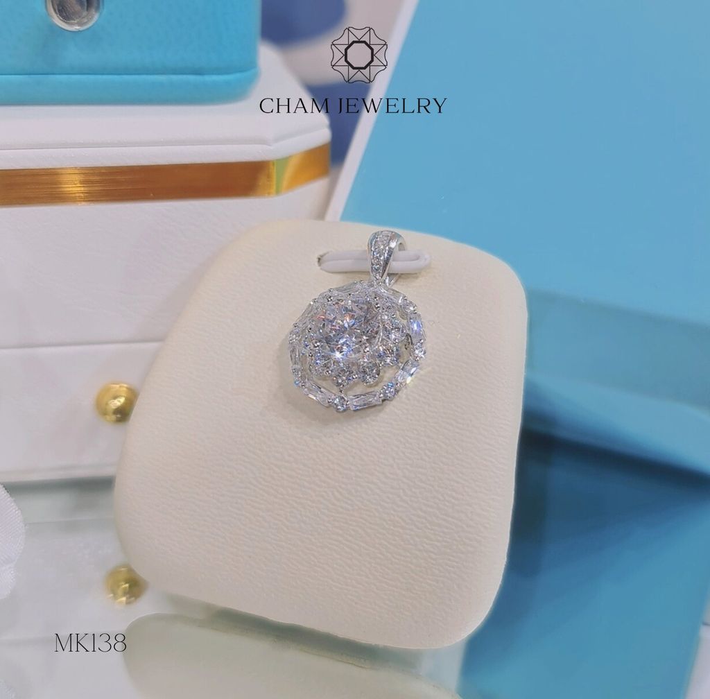 Mặt Dây Chuyền MK138 CHAM JEWELRY, Chủ 7.5mm ( Barcode TM1097).