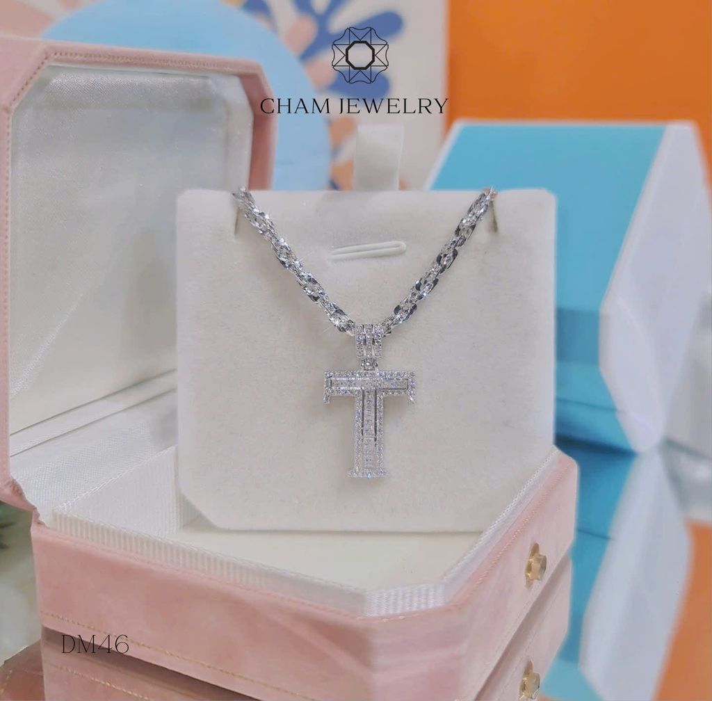 Dây Chuyền MK46-DX01 45cm CHAM JEWELRY.Mặt chữ T