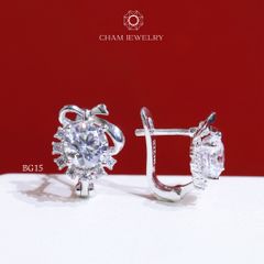Hoa Tai BG15 CHAM JEWELRY, Chủ 6.0mm ( Barcode TBG434).