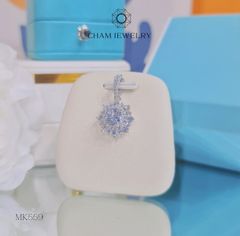 Mặt Dây Chuyền MK559 CHAM JEWELRY, Xoàn Hoa Tia Chủ 6.5mm.