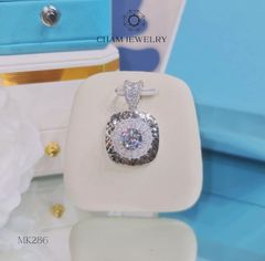 Mặt Dây Chuyền MK286 CHAM JEWELRY, Mặt Vuông Chạm Máy Chủ 7mm (Barcode TMA1090).