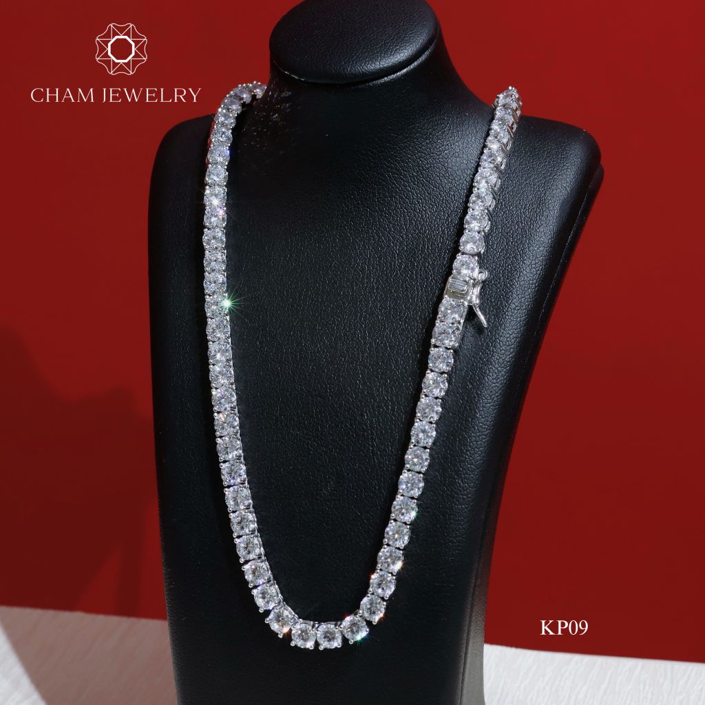 Dây Chuyền KP09 CHAM JEWELRY, Full Đá 3.0mm (Barcode TDK5-TDK4-TDK6-TDK19).