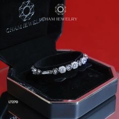 Lắc Tay LT270 CHAM JEWELRY, Lắc Xoàn Vuông Chủ 4.0mm (Barcode TLT1273).