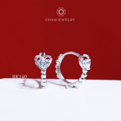 Hoa Tai BK140 CHAM JEWELRY, Chủ 4.0mm (Barcode TBK316).
