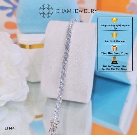 Lắc Tay CHAM JEWELRY LT144 , Lắc Tennis 4.0ly Cao Cấp ( Barcode TLT1044).).