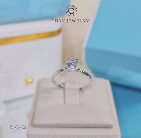 Nhẫn Nữ NN342 CHAM JEWELRY, Chủ 5mm (Barcode TNN1270).