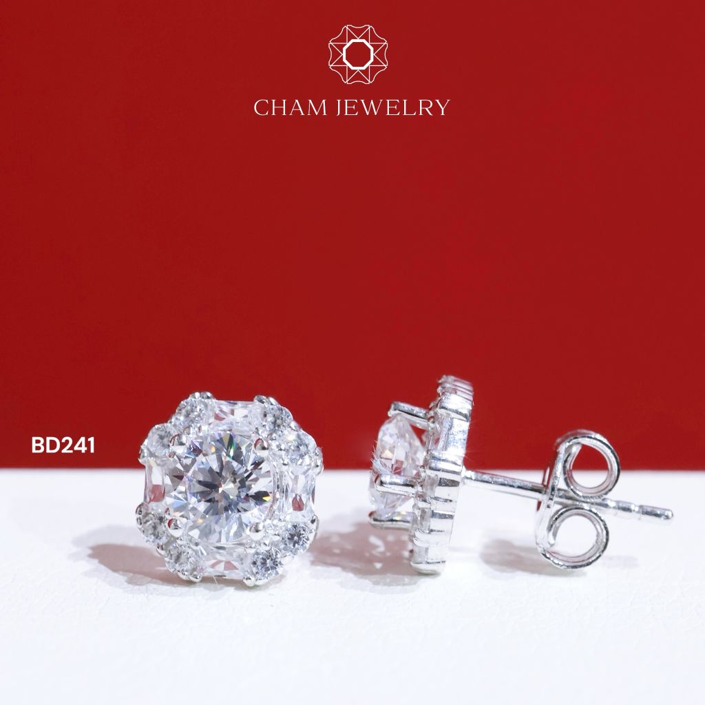 Hoa Tai BD241 CHAM JEWELRY,Chủ 5.0mm